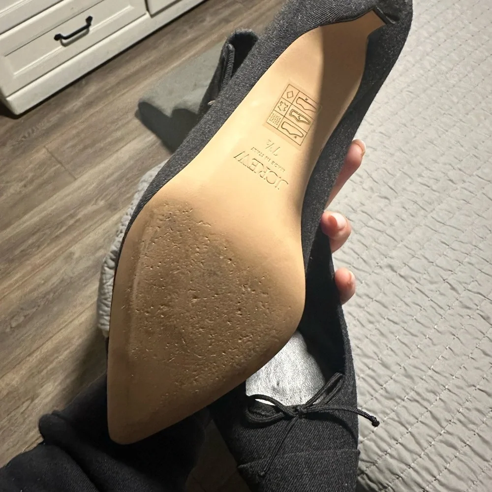 J.Crew Elegant Black Mary Jane Heels(Colette cap-toe pumps )made in Italy - Picture 4 of 4